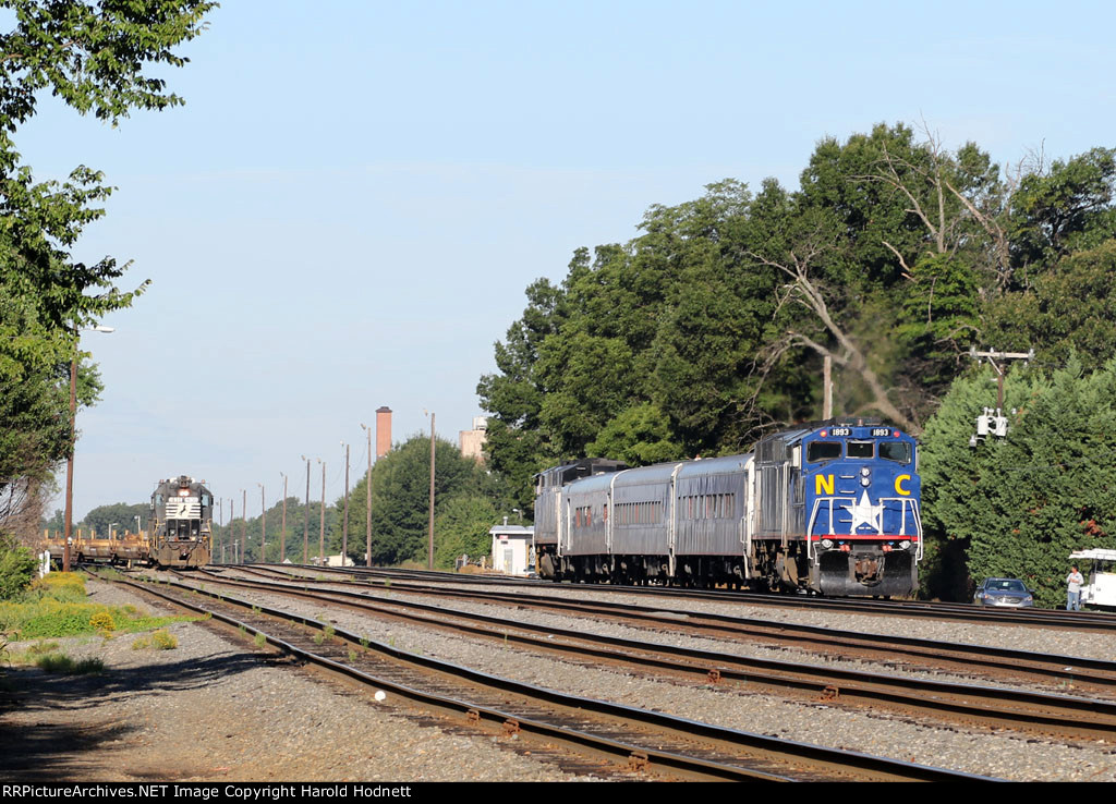 RNCX 1893 is on the rear of train 73 as NS 1630 works the yard